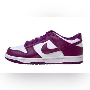 NIKE DUNK LOW Purple White Leather W6 / Y4 Dual Size Retro Nostalgic Sneakerhead